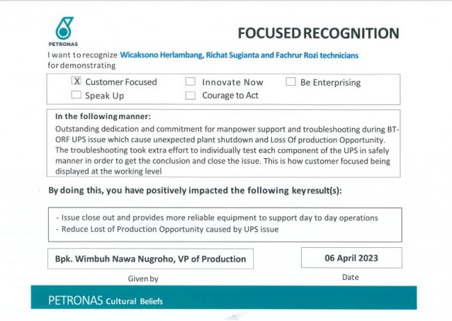 reward focused recognition
